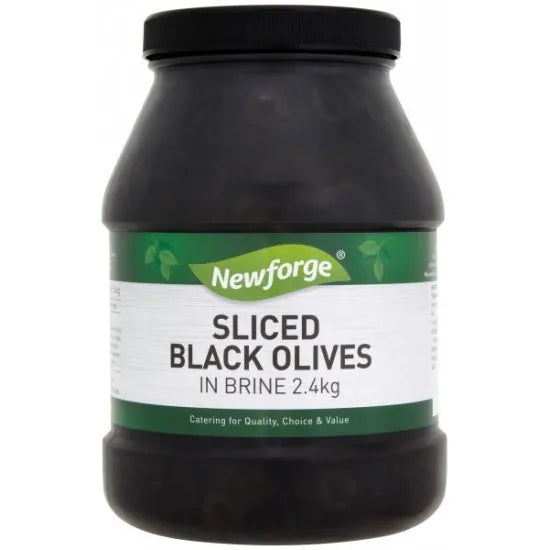 Newforge Sliced Black Olives In Brine 2.4Kg