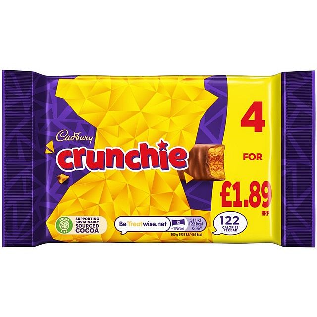 10 x Cadbury Crunchie 4pk - 107.4GM