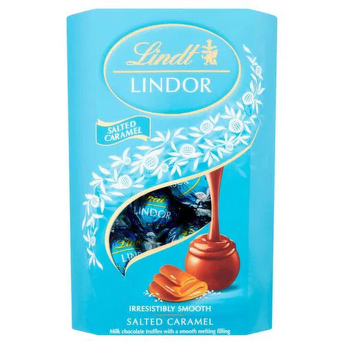8 x Lindt Lindor Salted Caramel Chocolate Truffles Box 200G