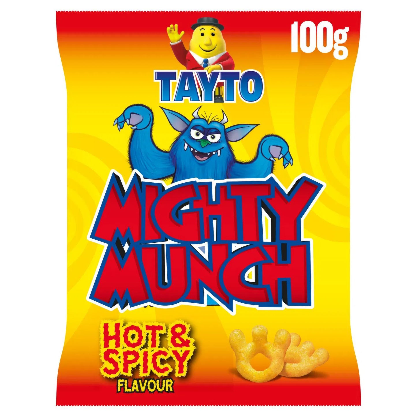 12 x Tayto Mighty Munch Hot & Spicy Flavour 100G