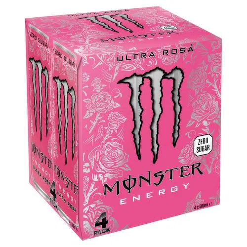 6 x Monster Energy Ultra Rosá Zero Sugar 4 X 500Ml