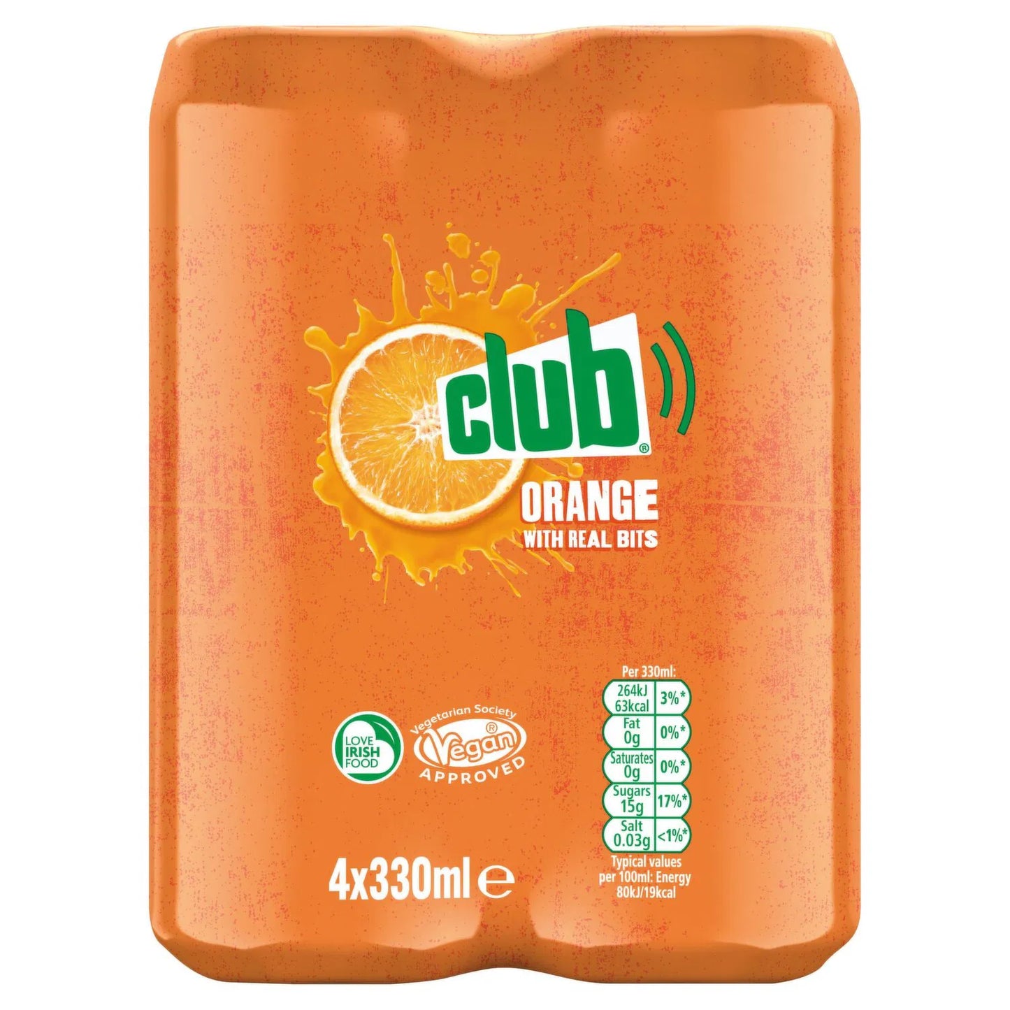 6 x Club Orange Can 4 X 330Ml