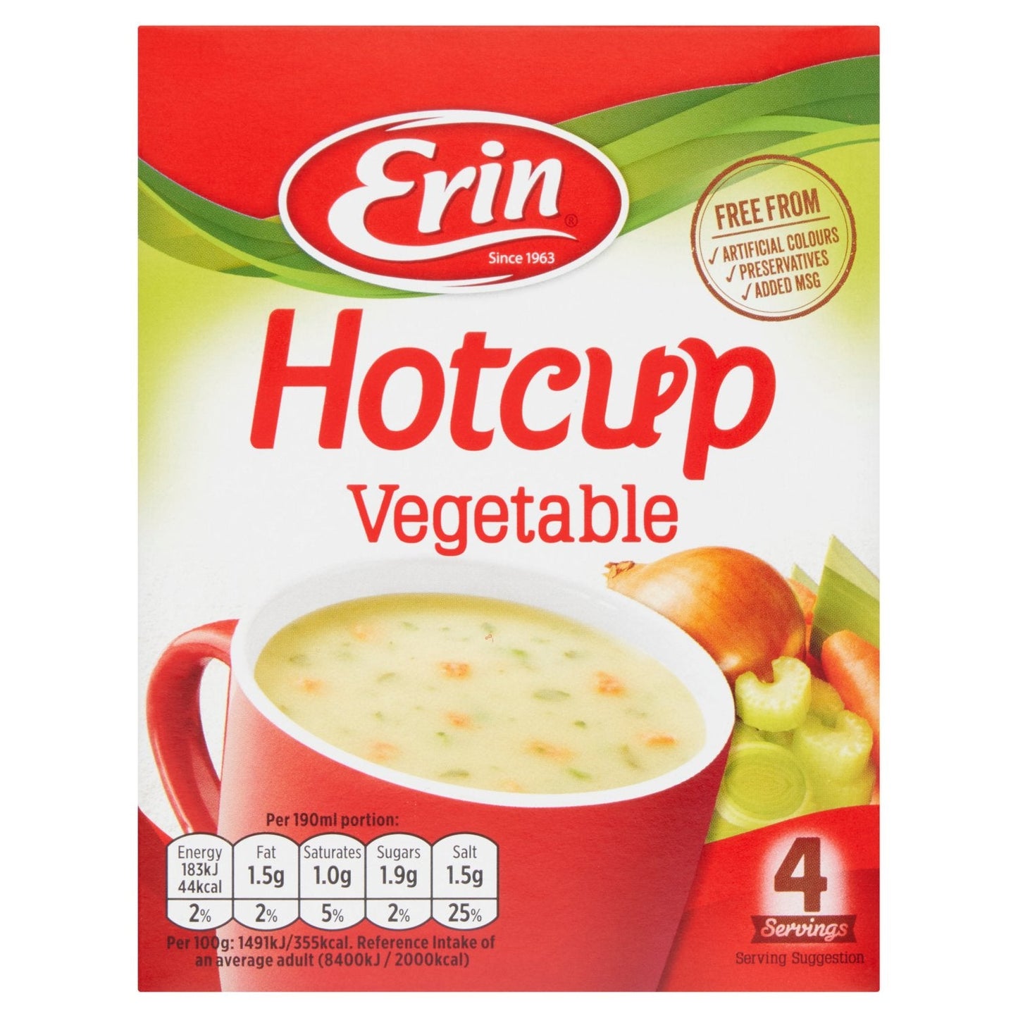 12 x Erin Hotcup Original Vegetable 49G