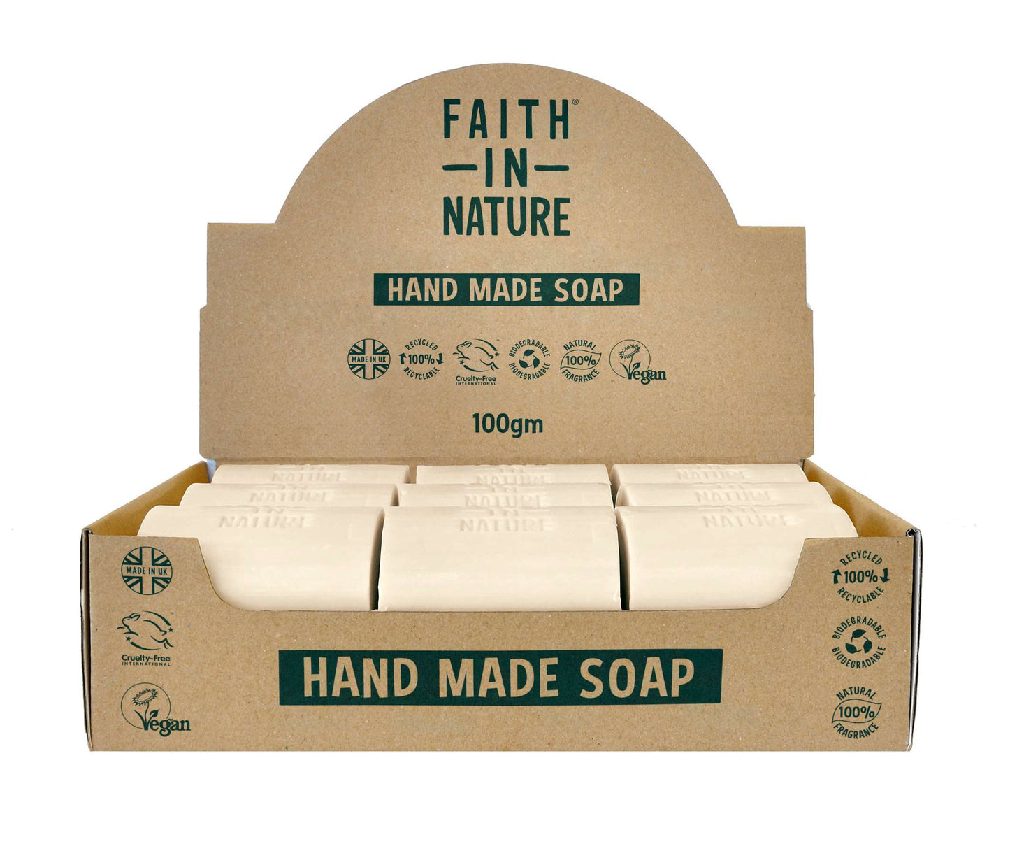 18 x Faith In Nature Lavender Soap Unpackaged - 100g
