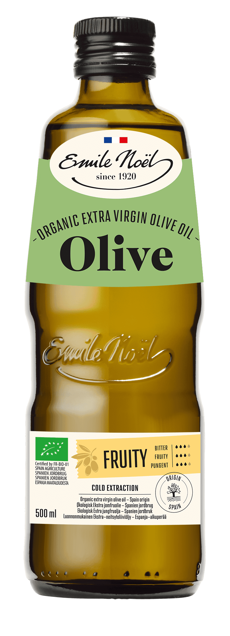 Emile Noel Organic Extra Virgin Olive Oil, Fruity - 500ml