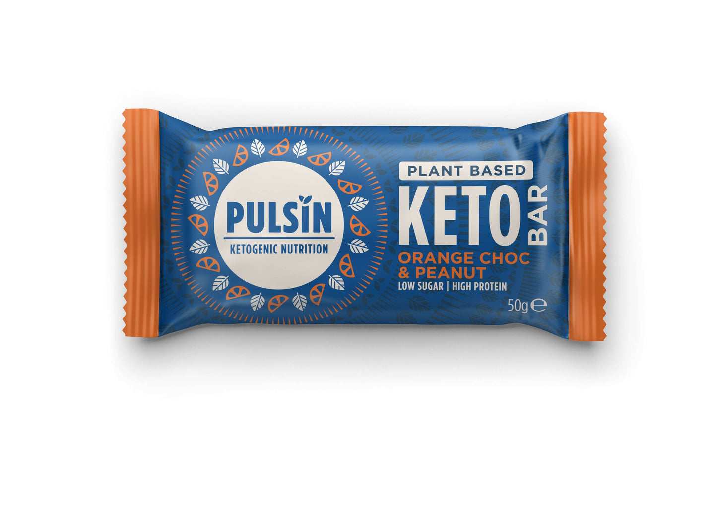 18 x Pulsin Choc Orange & Peanut Keto Bar - 50g
