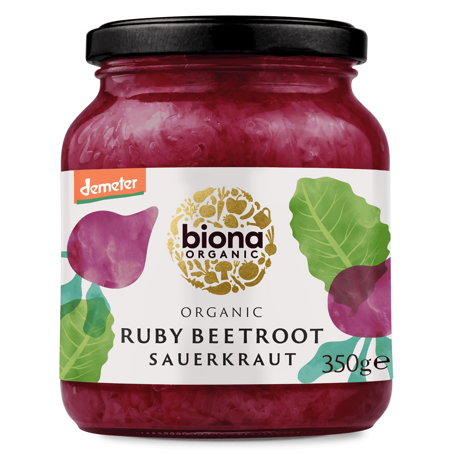 Biona Organic Demeter Sauerkraut Ruby Beetroot - 350g