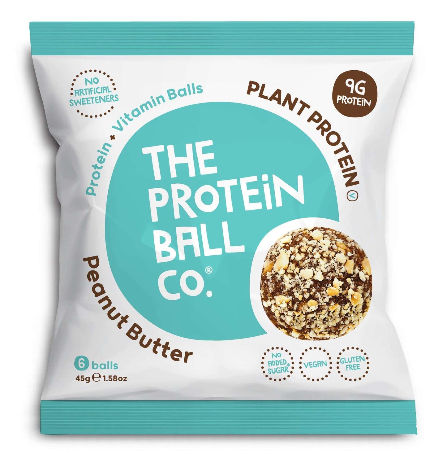 10 x The Protein Ball co Peanut Butter Pro + Vit Balls - 45g