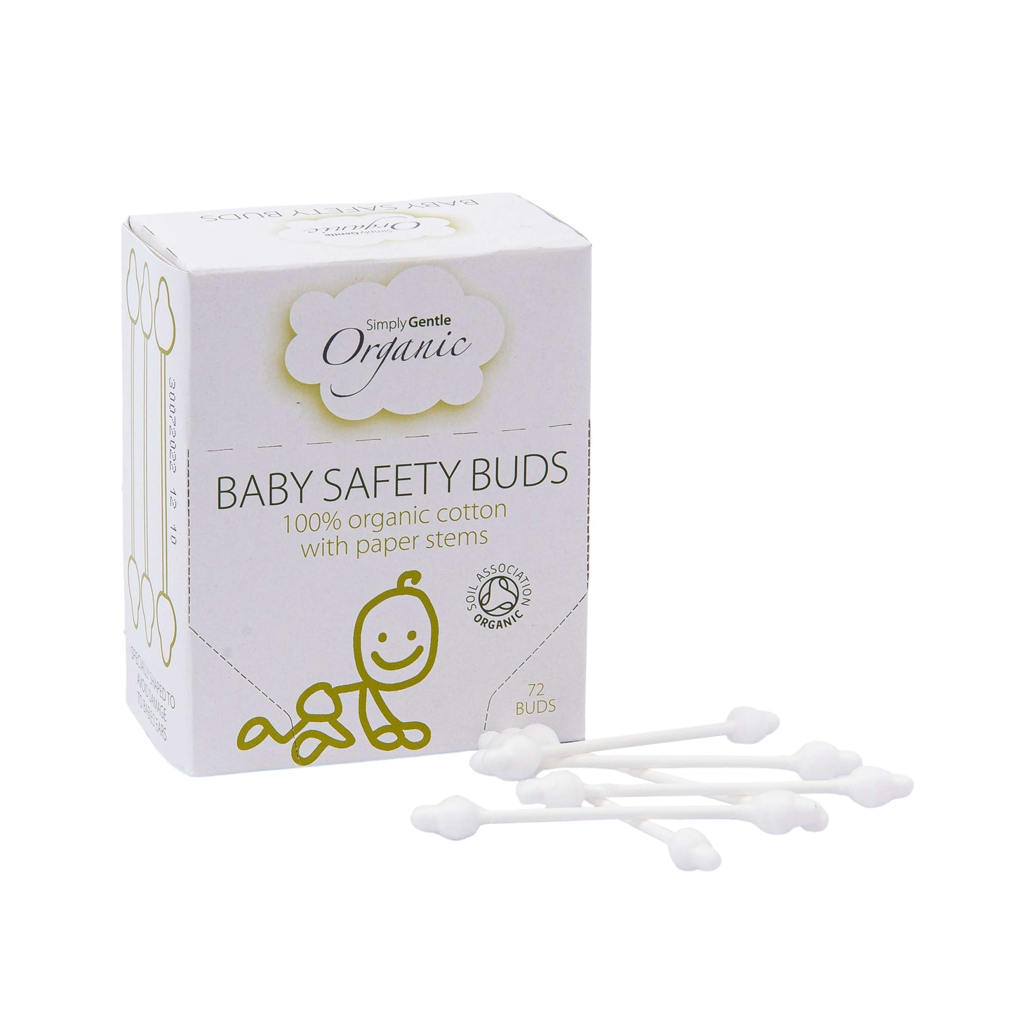 Simply Gentle Organic Safety Buds - 72pc
