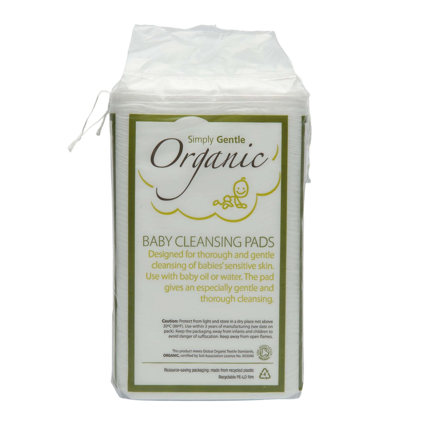 Simply Gentle Cotton rect org Baby Pads - 60pc