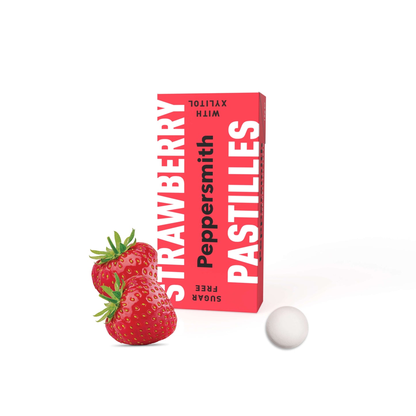 12 x Peppersmith Strawberry Pastilles - 15g