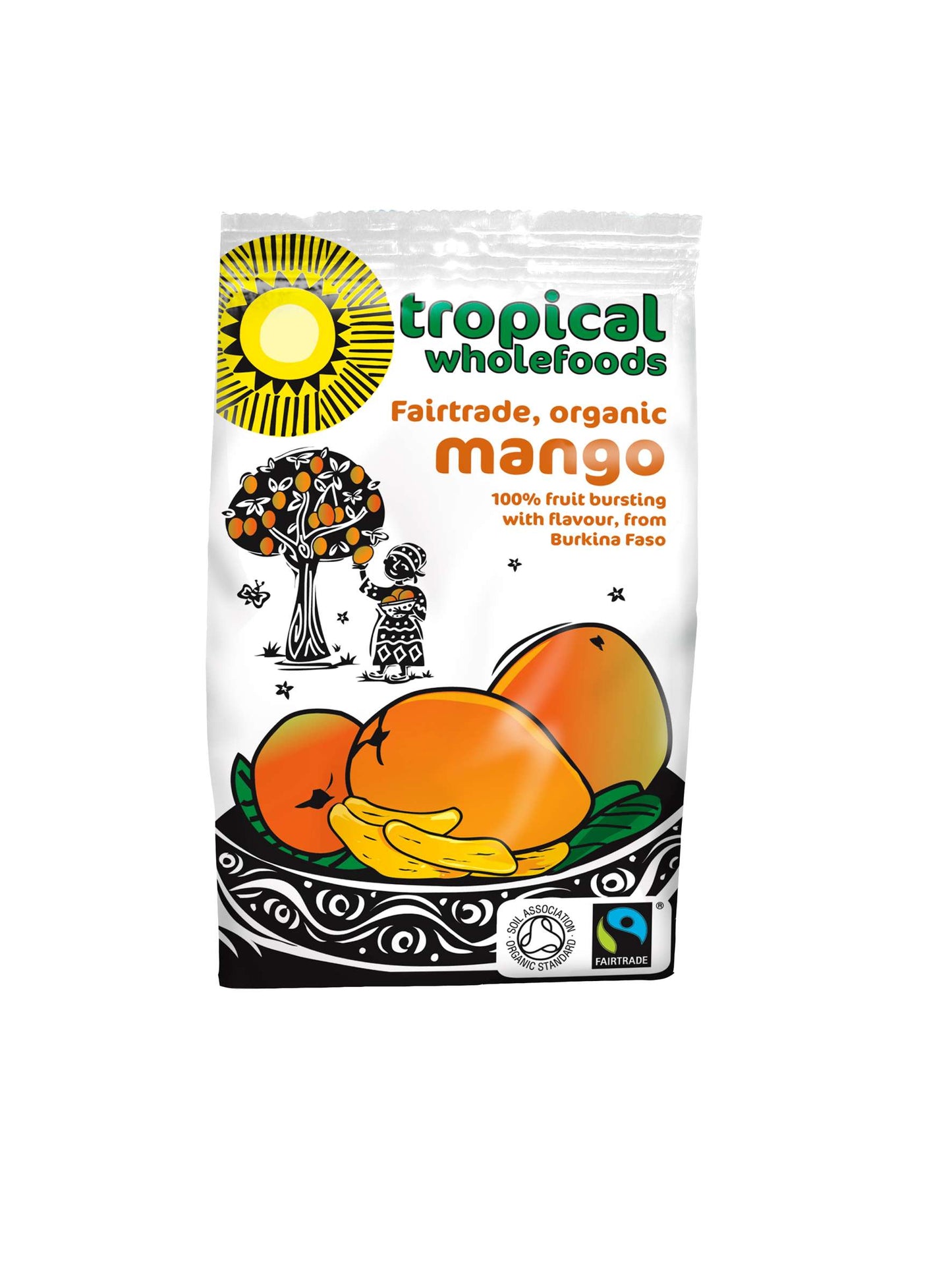 14 x Tropical Wholefoods Fairtrade Organic Mango - 100g