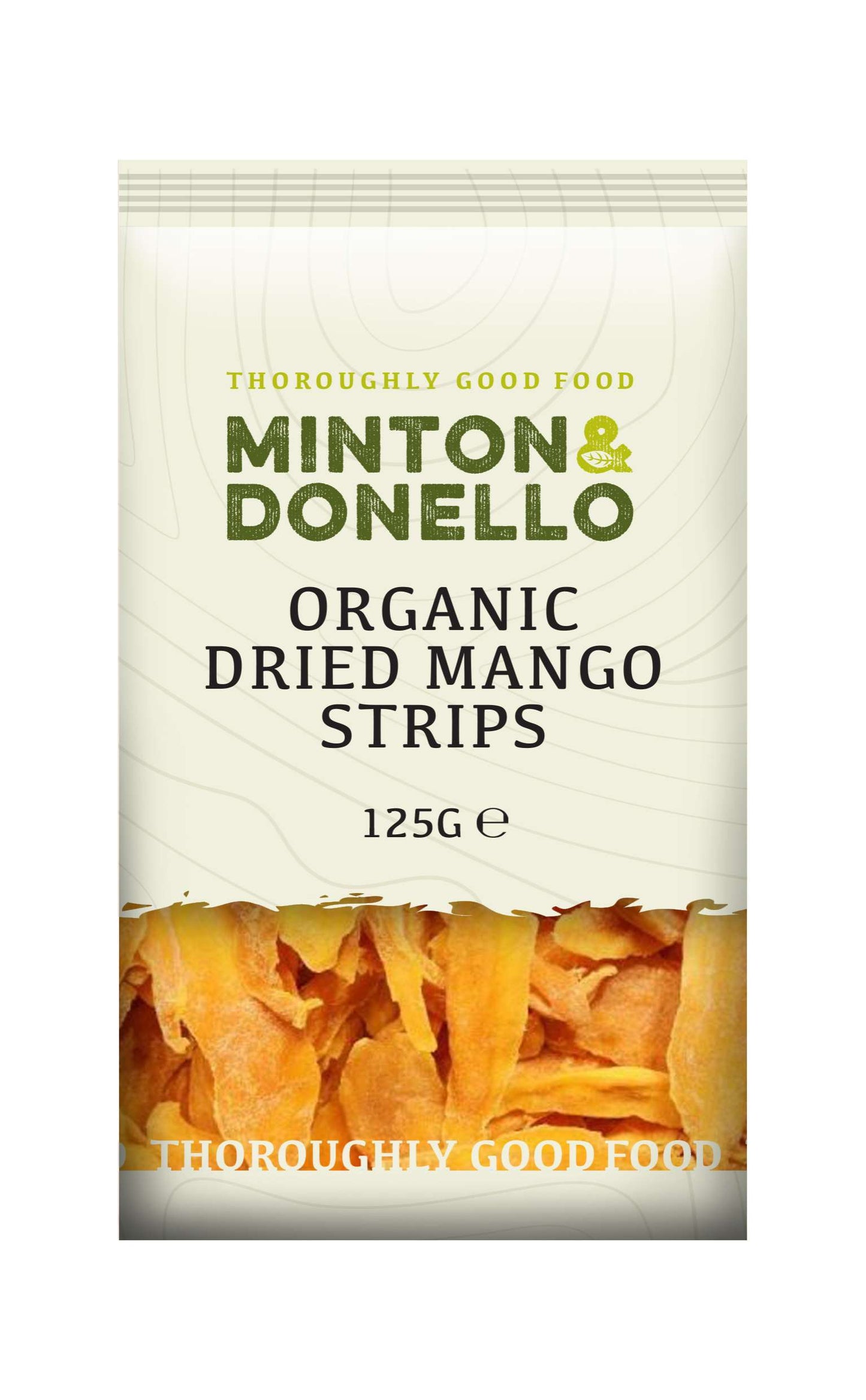 6 x Minton & Donello Organic Dried Mango Strips - 125g