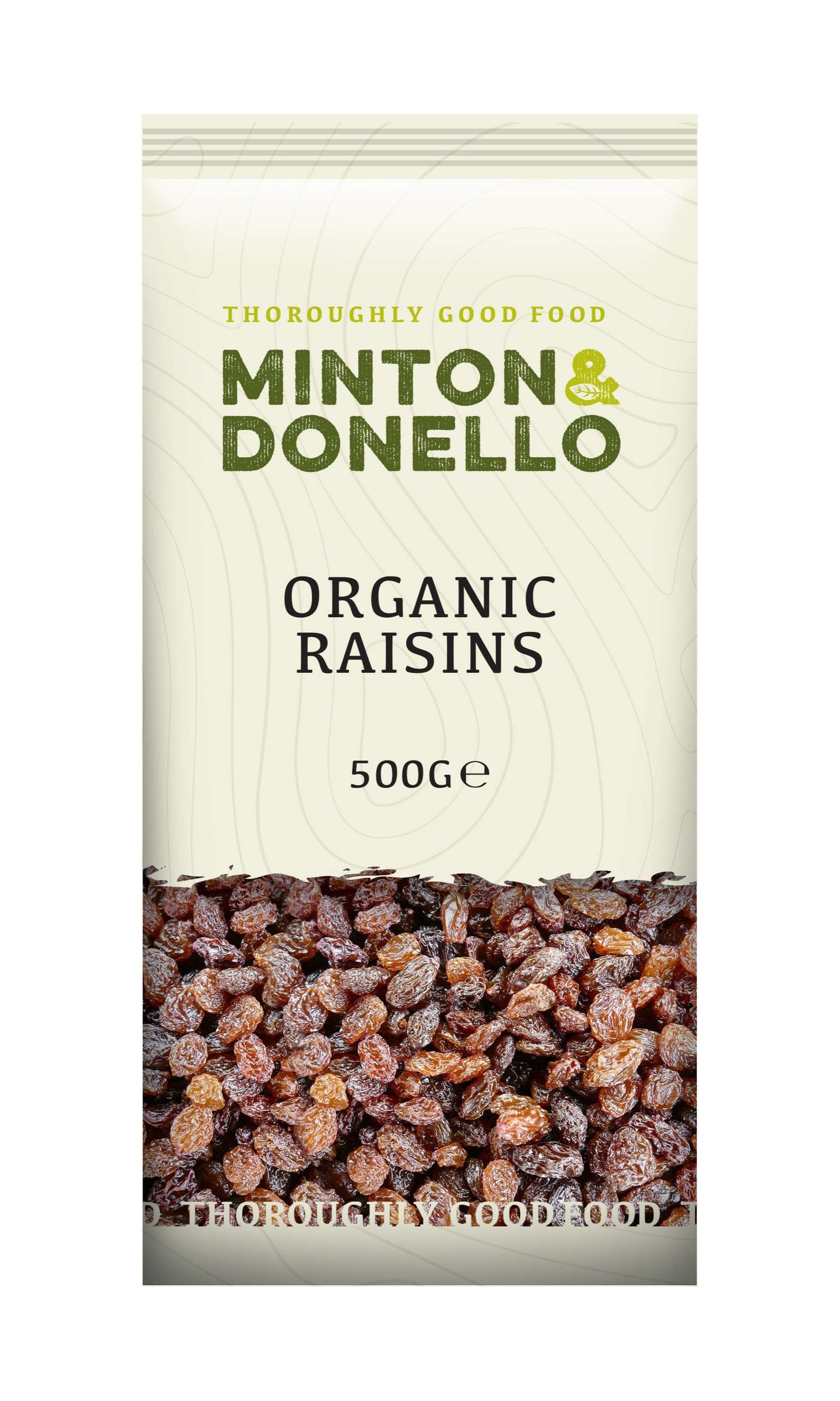 6 x Minton & Donello Organic Raisins - 500g