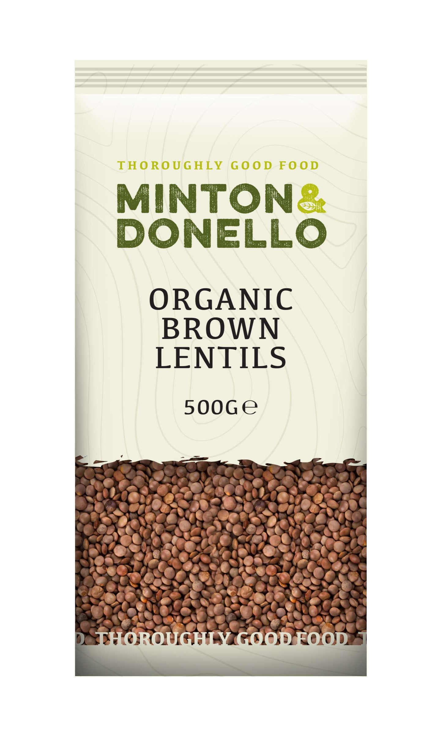 6 x Minton & Donello Organic Brown Lentils - 500g