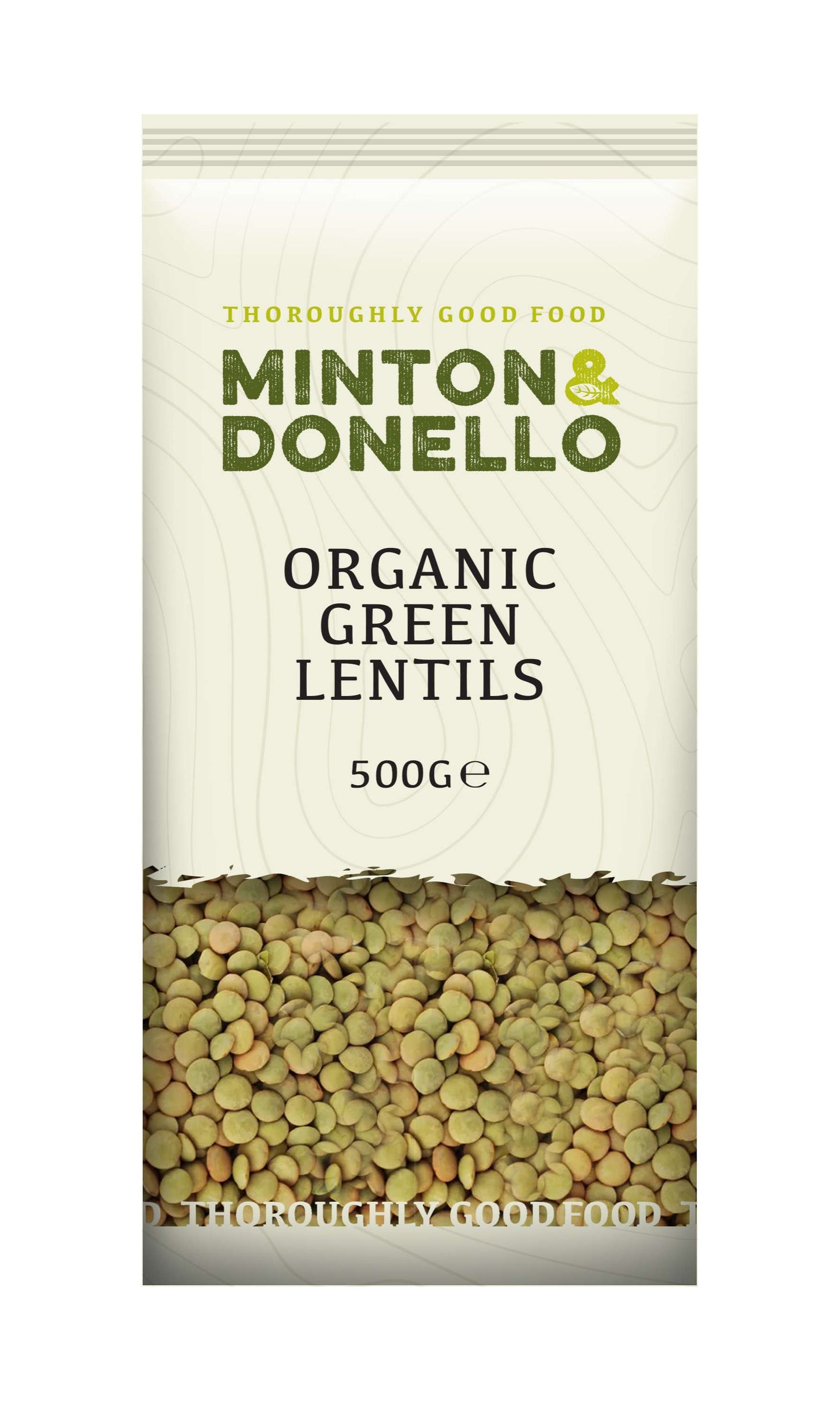 6 x Minton & Donello Organic Green Lentils - 500g