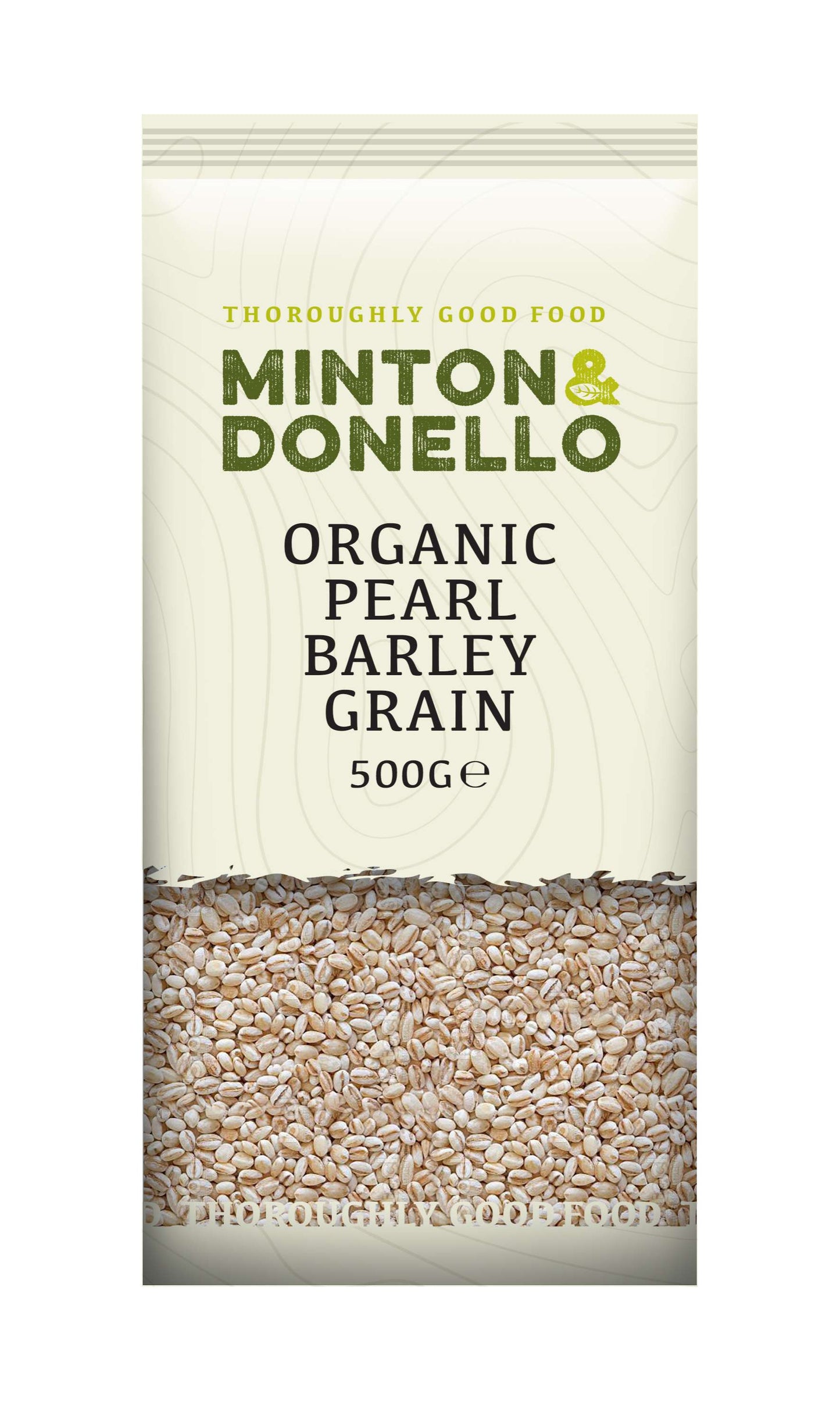 6 x Minton & Donello Organic Pearl Barley Grain - 500g