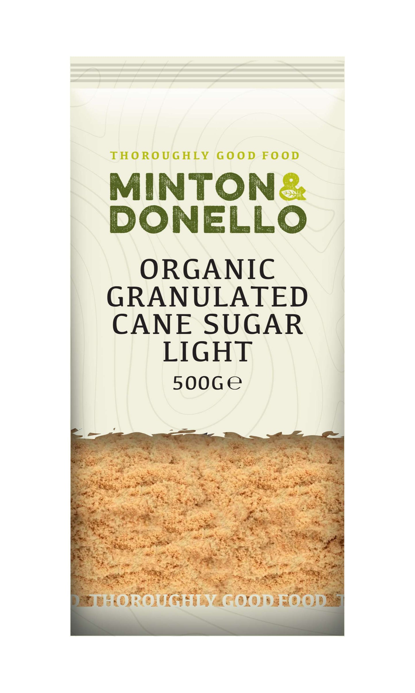 6 x Minton & Donello Org Granulated Cane Sugar Light - 500g