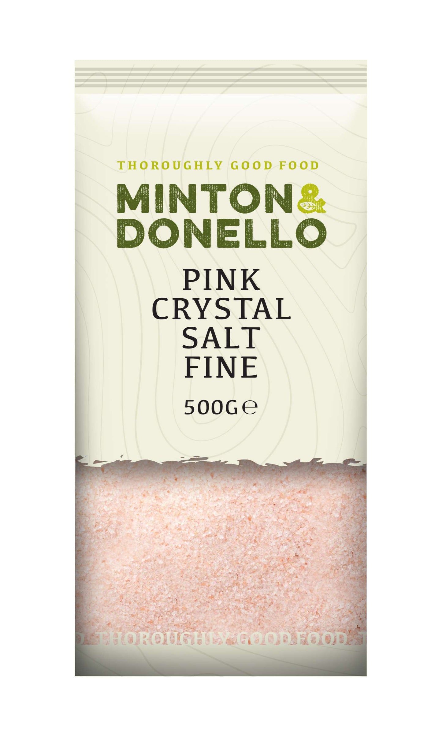 6 x Minton & Donello Pink Crystal Salt Fine - 500g
