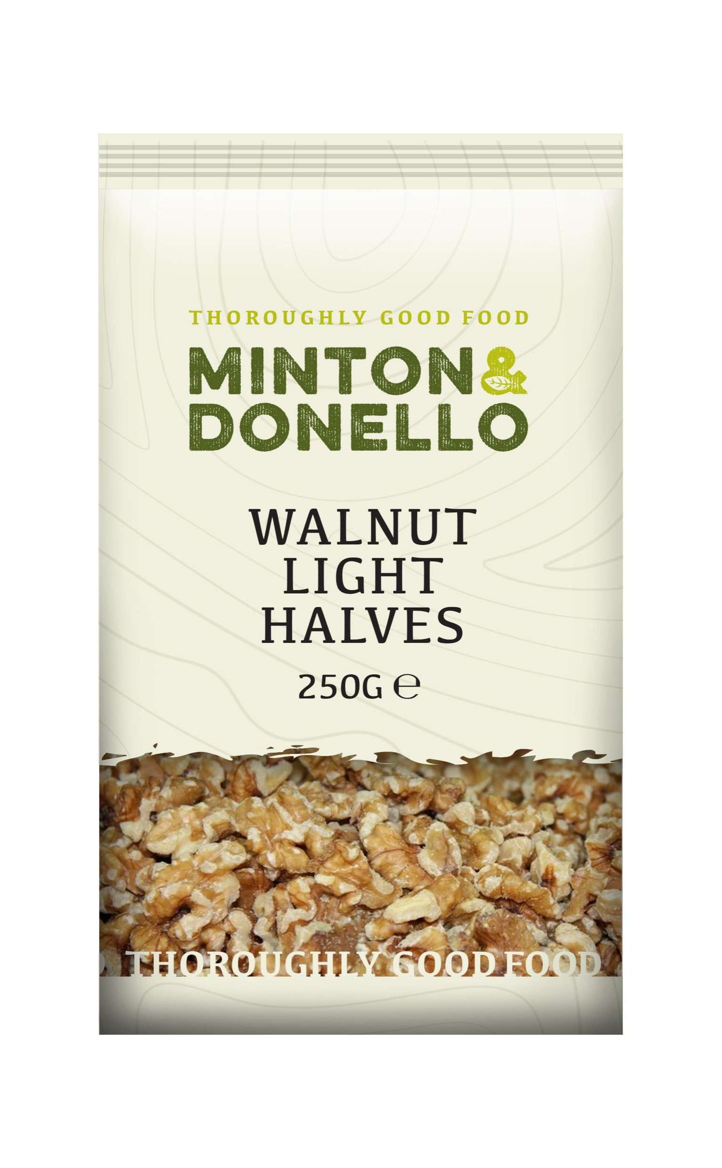 6 x Minton & Donello Walnut Light Halves - 250g
