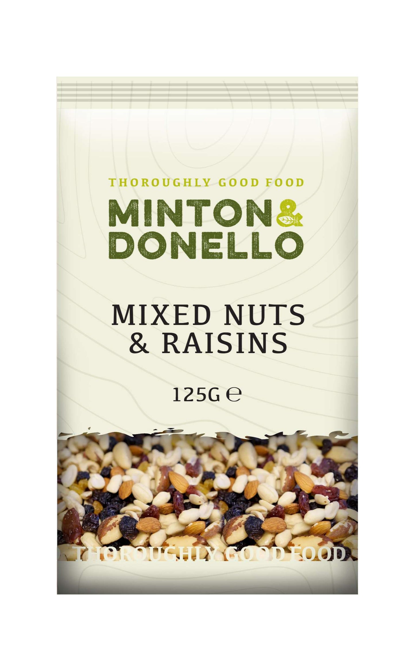 6 x Minton & Donello Mixed Nuts & Raisins - 125g