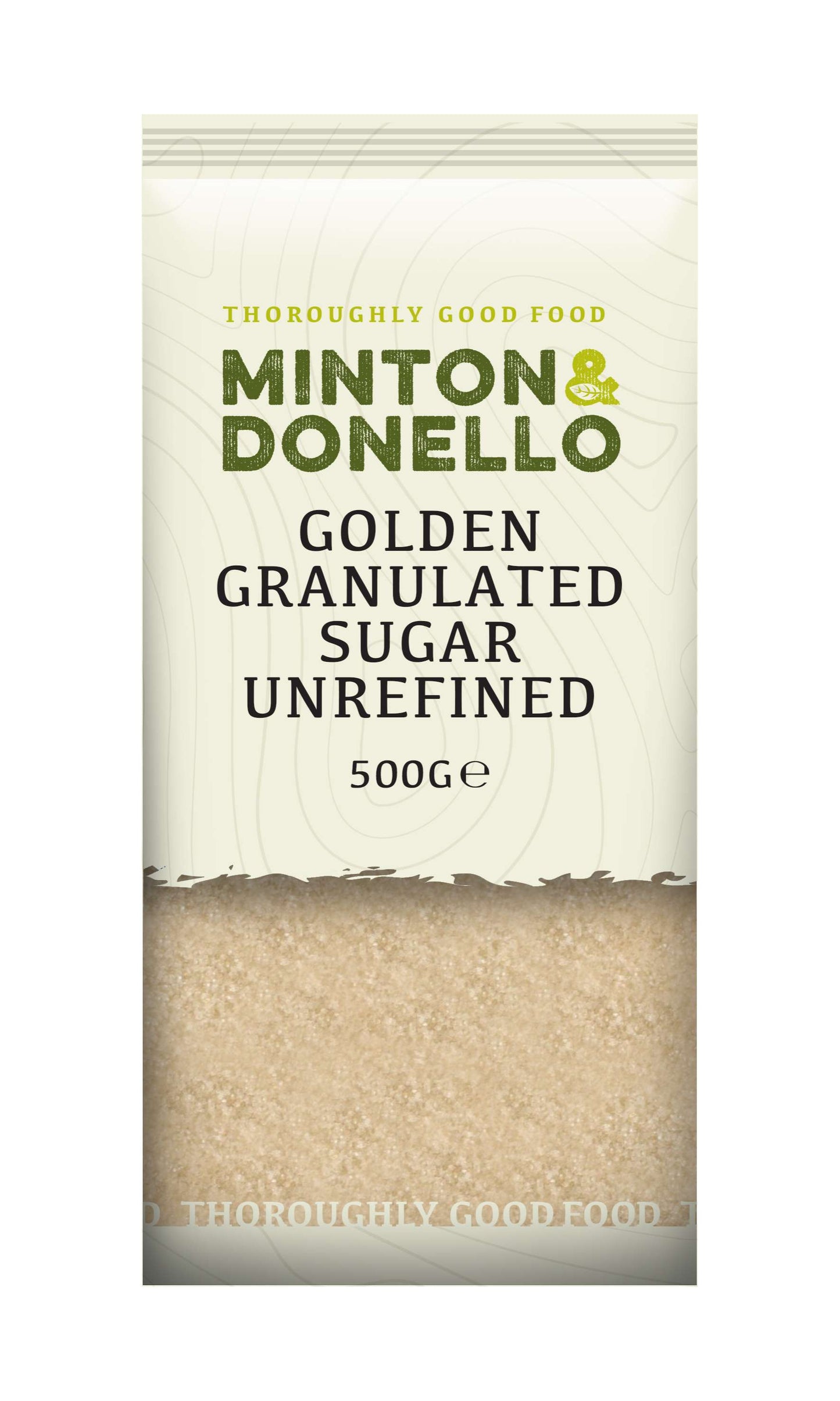 6 x Minton & Donello Golden Granulated Sugar Unrefined - 500g