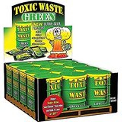 12 x Toxic Waste - Green Sour Candy 42Gm