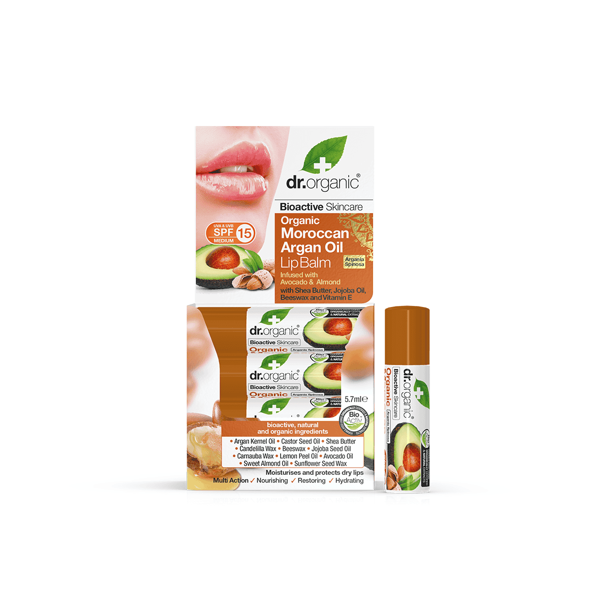 Dr Organic Moroccan Argan Oil Lip Balm - 5.7ml