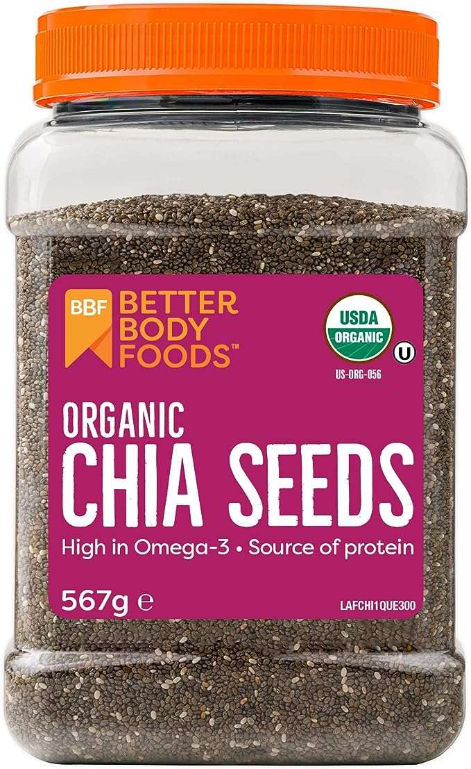BetterBody Foods Organic Chia Seeds - 567g