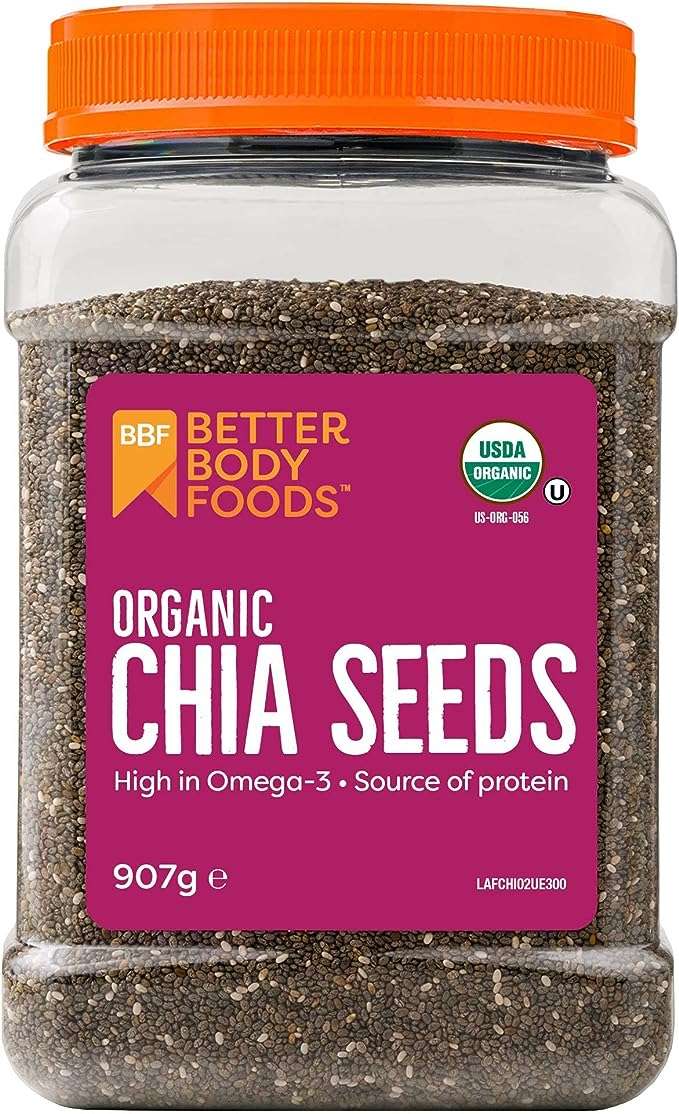 BetterBody Foods Organic Chia Seeds - 907g
