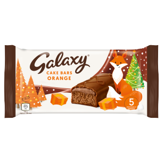 12 X Galaxy Orange Festive Cake Bars 5pk 143.7GM