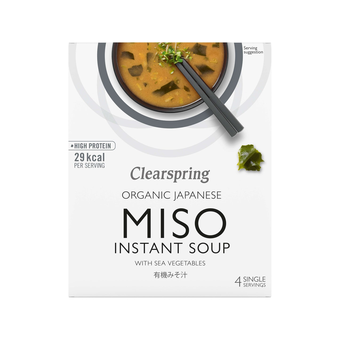 Clearspring Miso Soup with Sea Vegetable - Org - 4x10g
