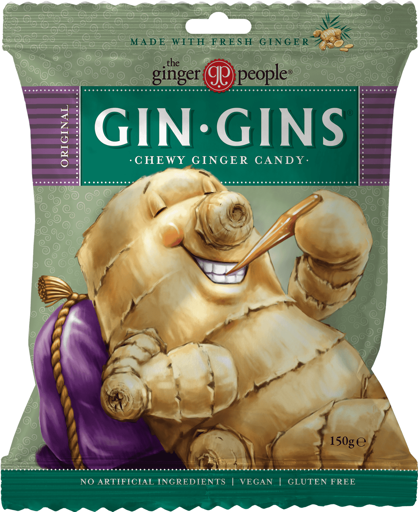 The Ginger People New! Gin Gins Chewy Ginger Candy - 150g