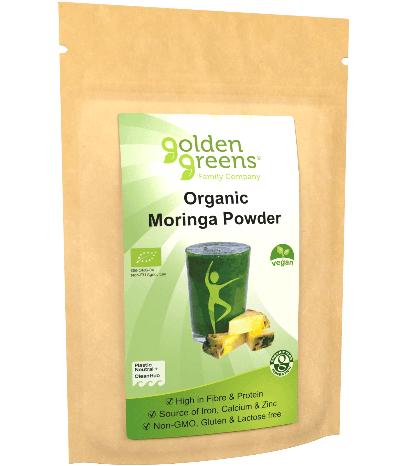 Golden Greens Organic Moringa Powder - 100g