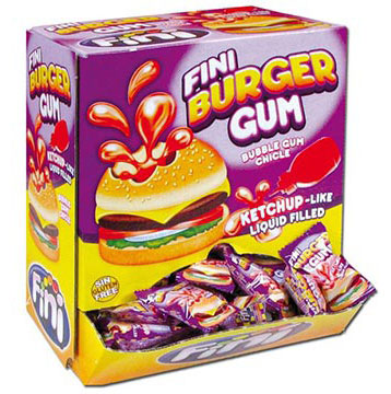 200 x Fini Burger Bubble Gum 20Gm