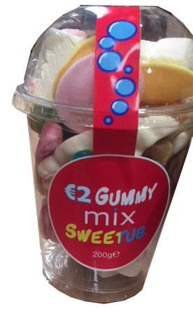 12 x Gummy Fizzy Mixup Sweets Cup 200Gm
