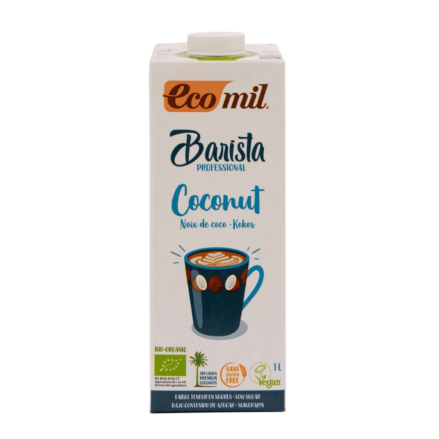 Ecomil Barista coconut milk low sugar Bio - 1ltr