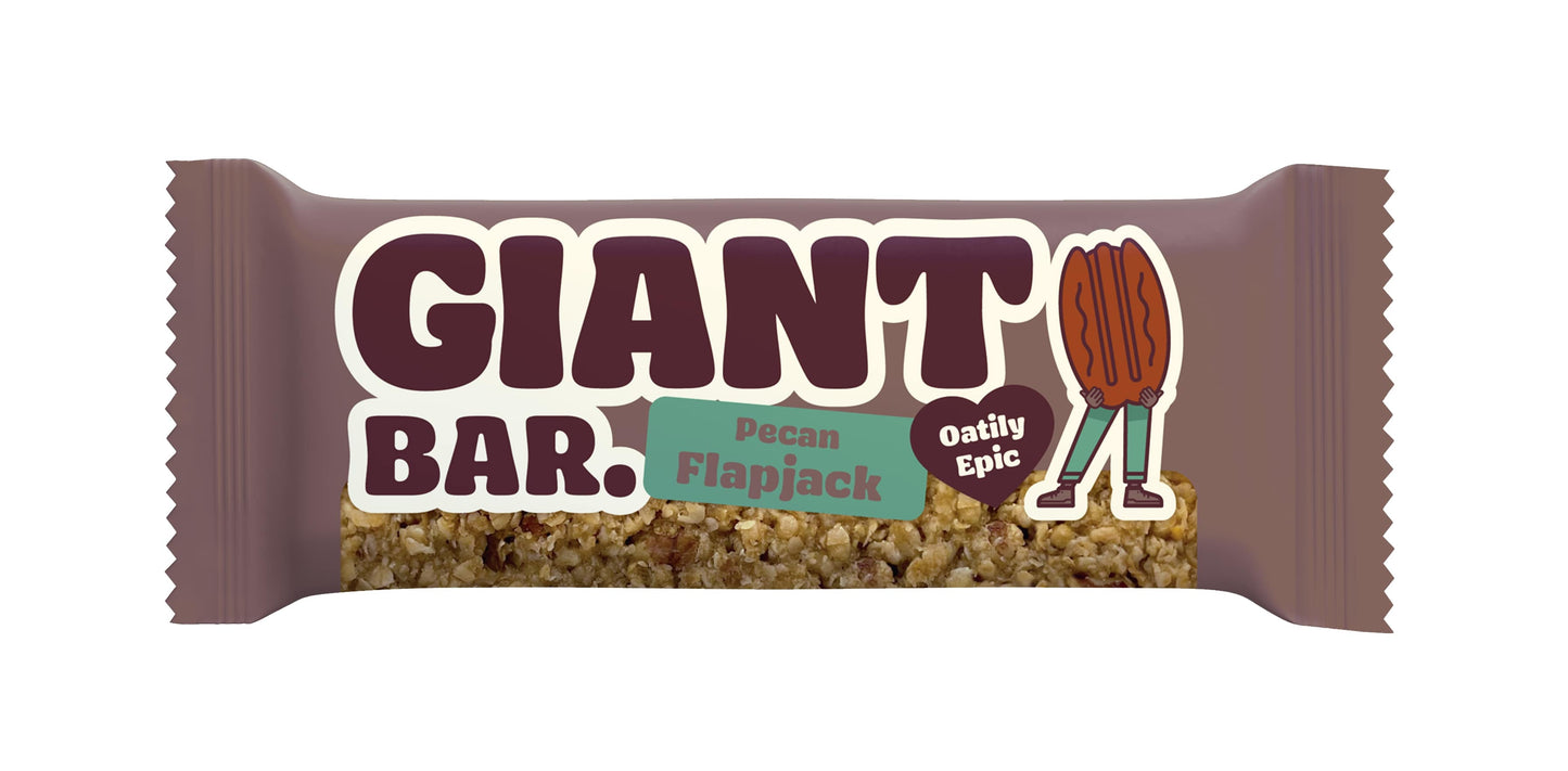 20 x Ma Baker Giant Bar Pecan Flapjack - 90g