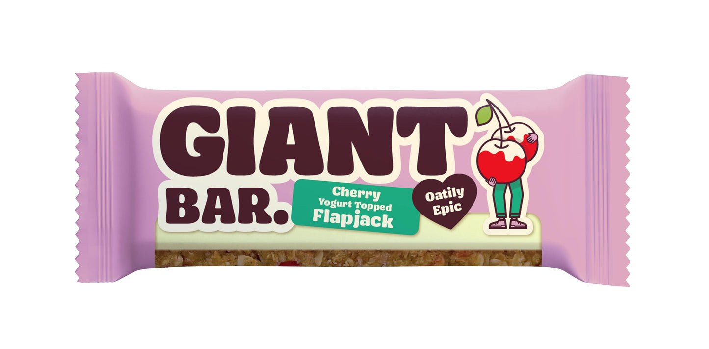 Ma Baker Giant Bar Cherry Yogurt Topped Flapjack - 90g
