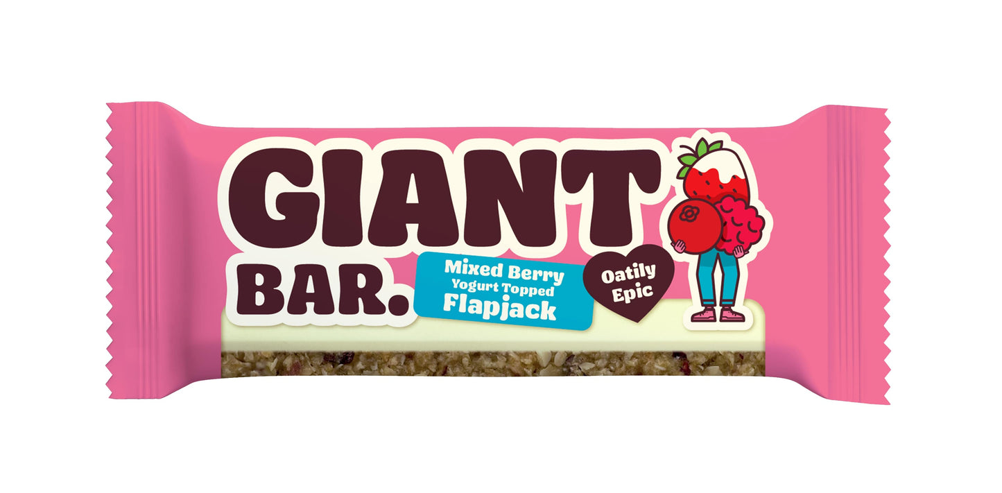Ma Baker Giant Bar Berry Yogurt Topped Flapjack - 90g