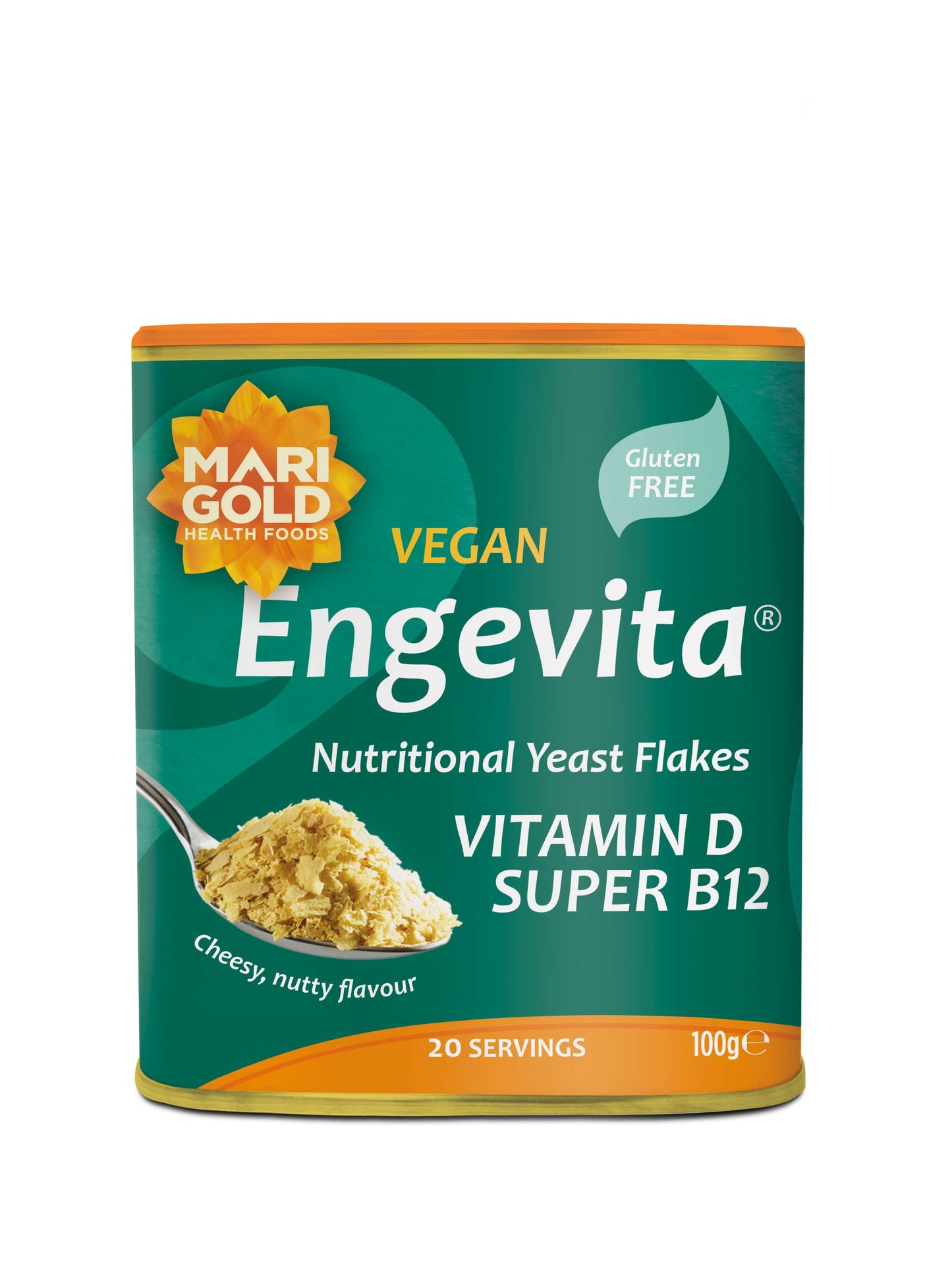 Marigold Super Engevita Vit D B12 Yst Flakes Green - 100g