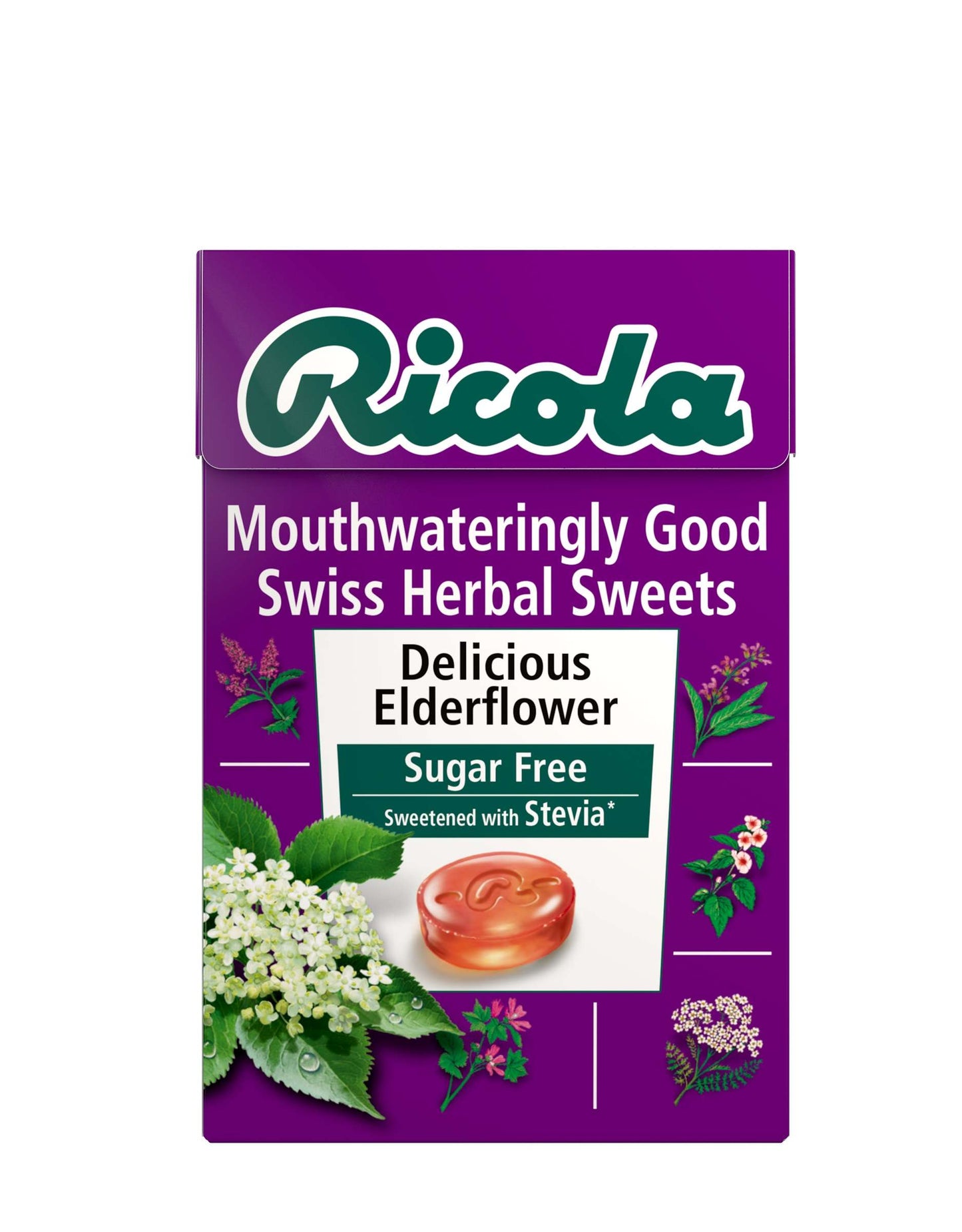 20 x Ricola Elderflower Sugar Free Box - 45g