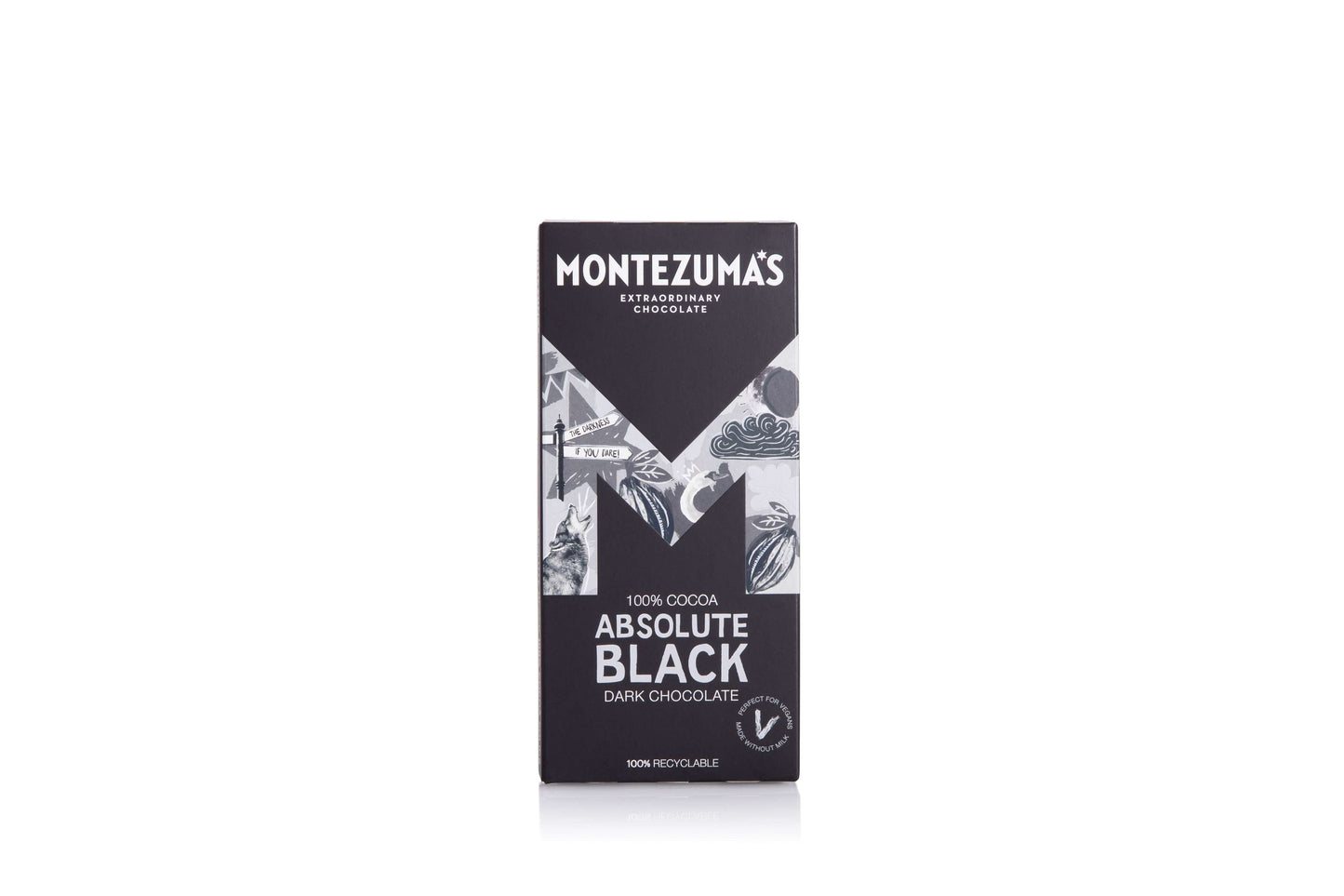 12 x Montezuma Absolute Black 100% Cocoa - 90g