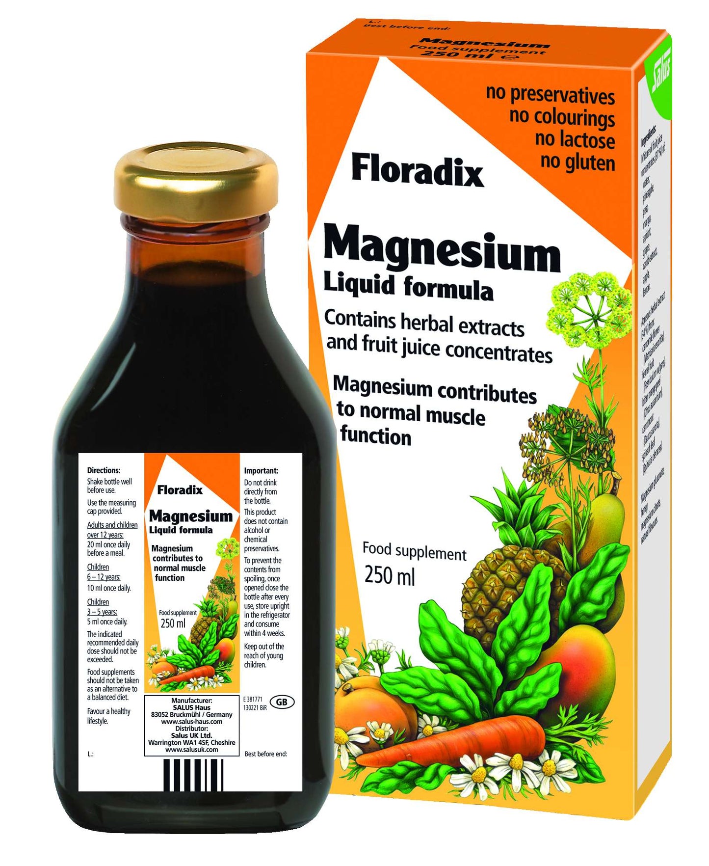 Floradix Magnesium Liquid Formula - 250ml