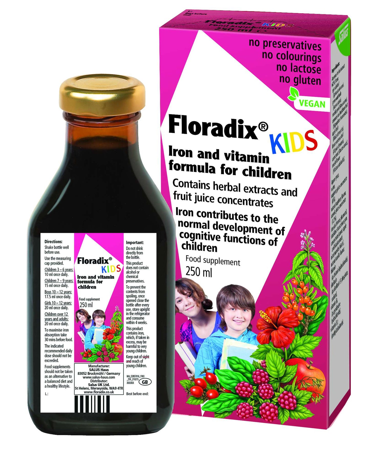 Floradix Kids Iron and Vitamin Formula - 250ml