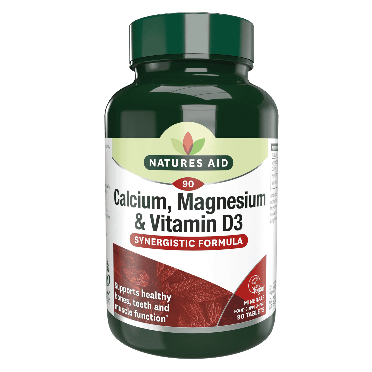 Natures Aid Calcium, Magnesium, Vit D3 - 90tabs