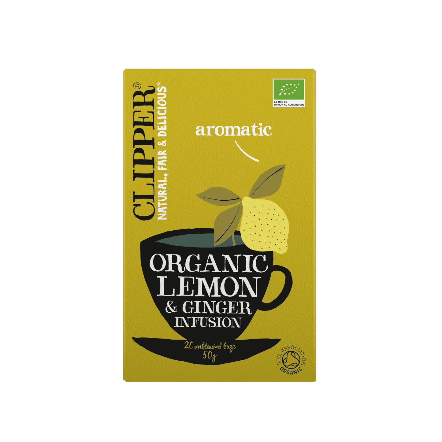 Clipper Organic Infusion Lemon & Ginger Tea Bags - 50g