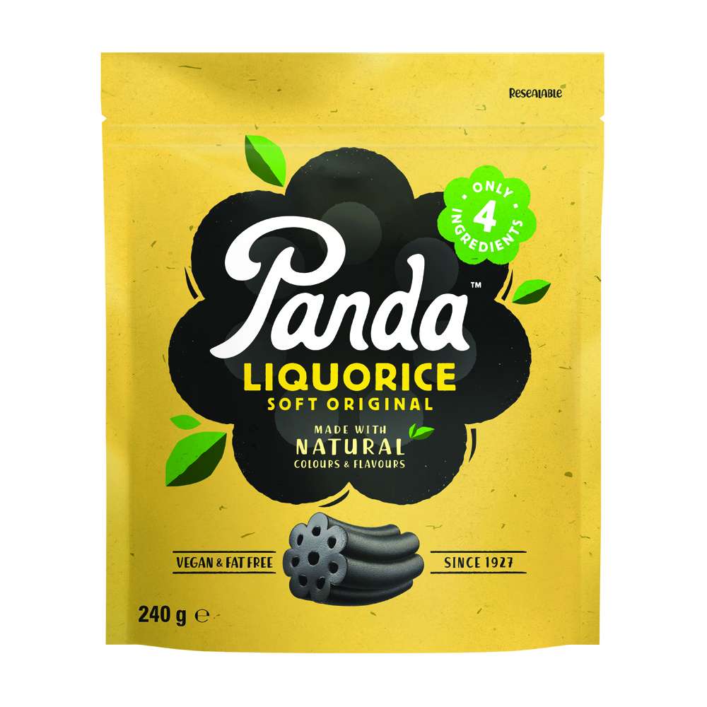 12 x Panda Natural Liquorice Cuts - 240g