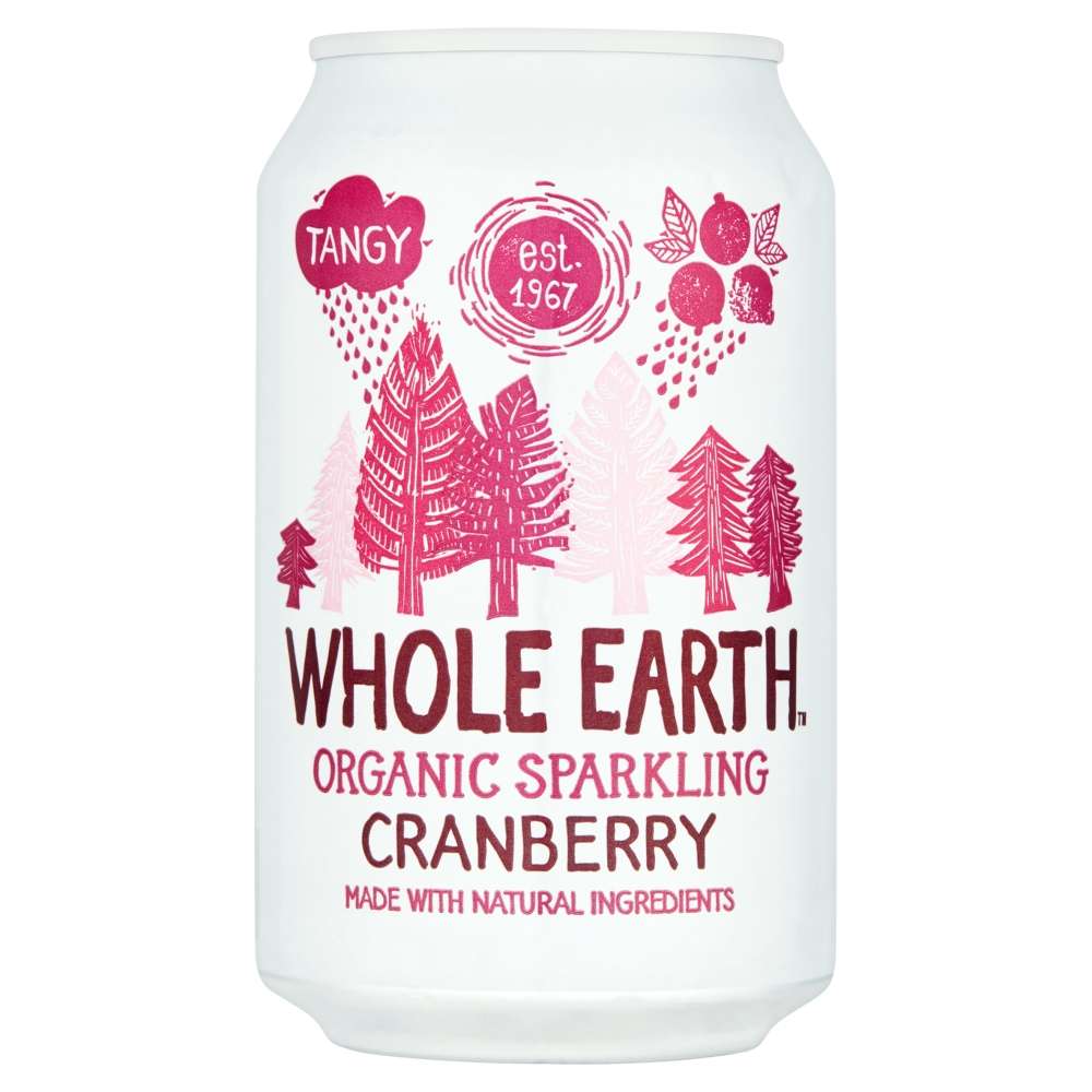 24 x Whole Earth Sparkling Cranberry - 330ml