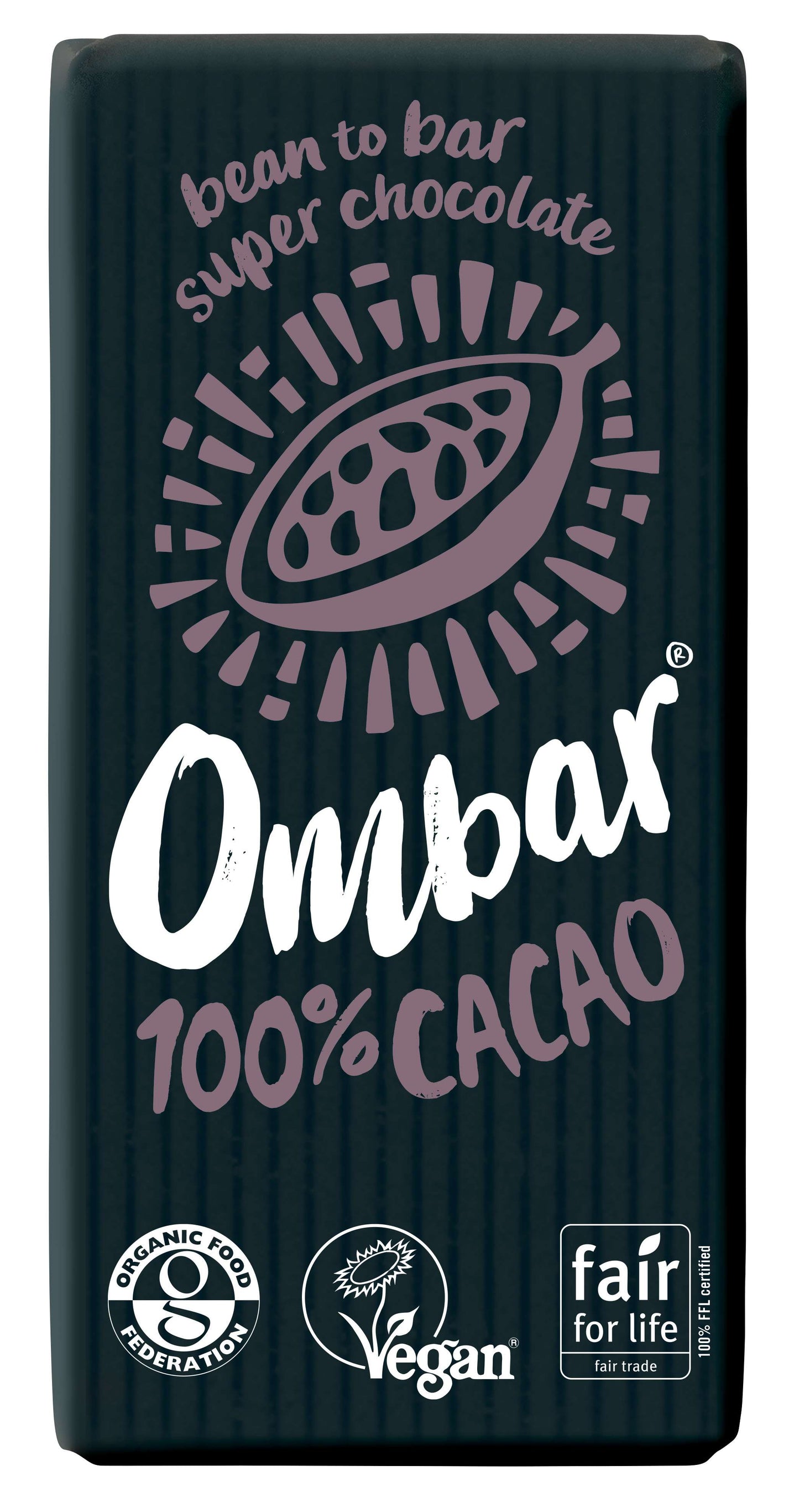 10 x Ombar 100% Cacao - 35g